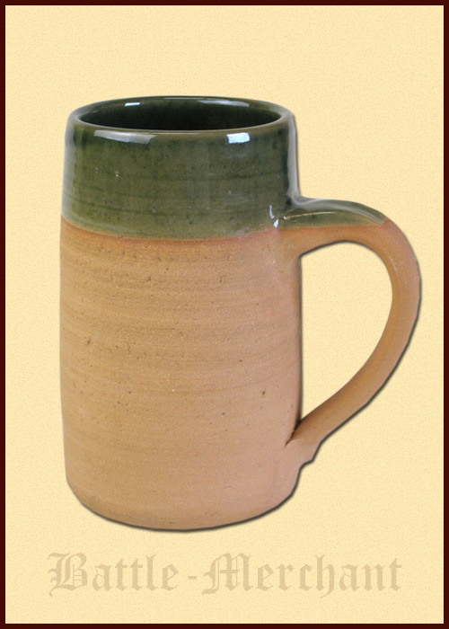 Historischer Bierkrug aus Ton 0,5 Liter