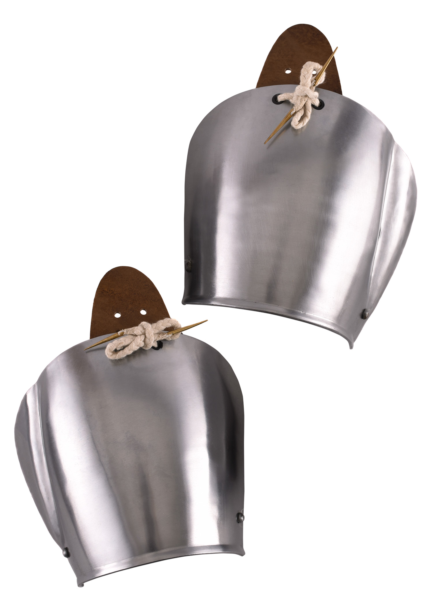 Plattenschultern Churburg, poliert oder brüniert, Ausführung brüniert