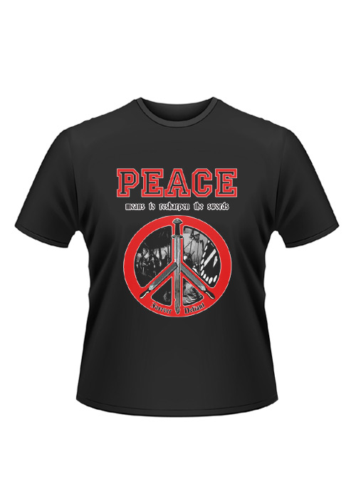 T-Shirt Peace - means to resharpen the swords, Größe XL
