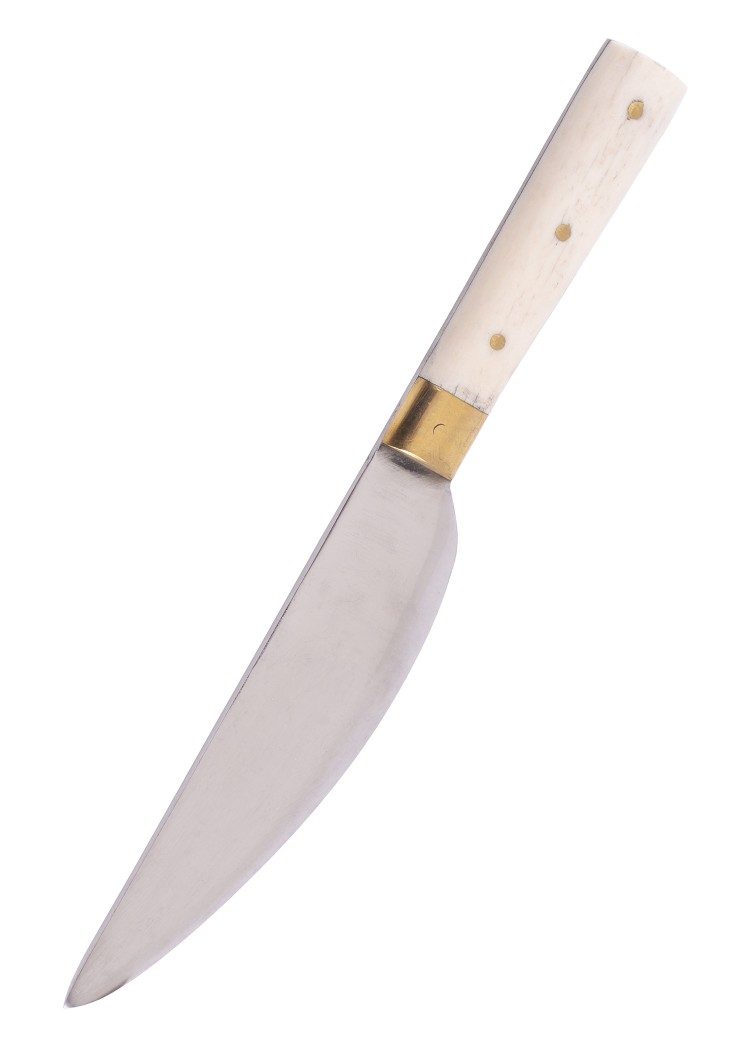 Messer mit brauner Lederscheide, ca. 19 cm