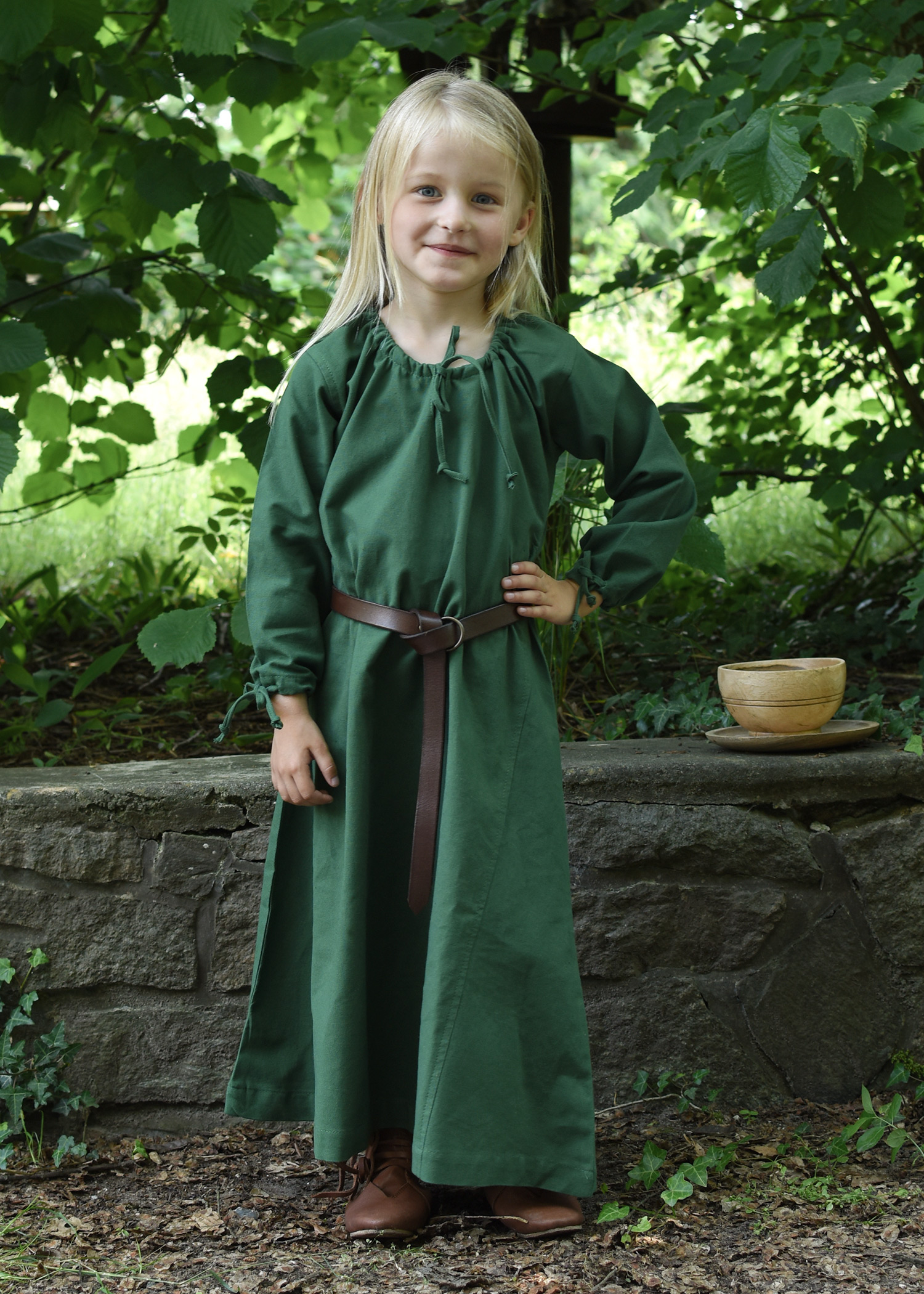 Kinder Mittelalterkleid Ana, grün, Größe 146