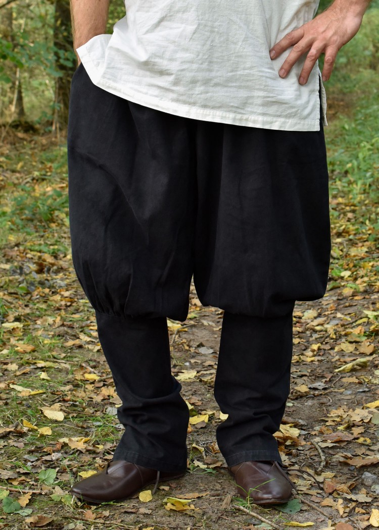 Wikinger-Hose / Rushose Olaf, schwarz, Größe S