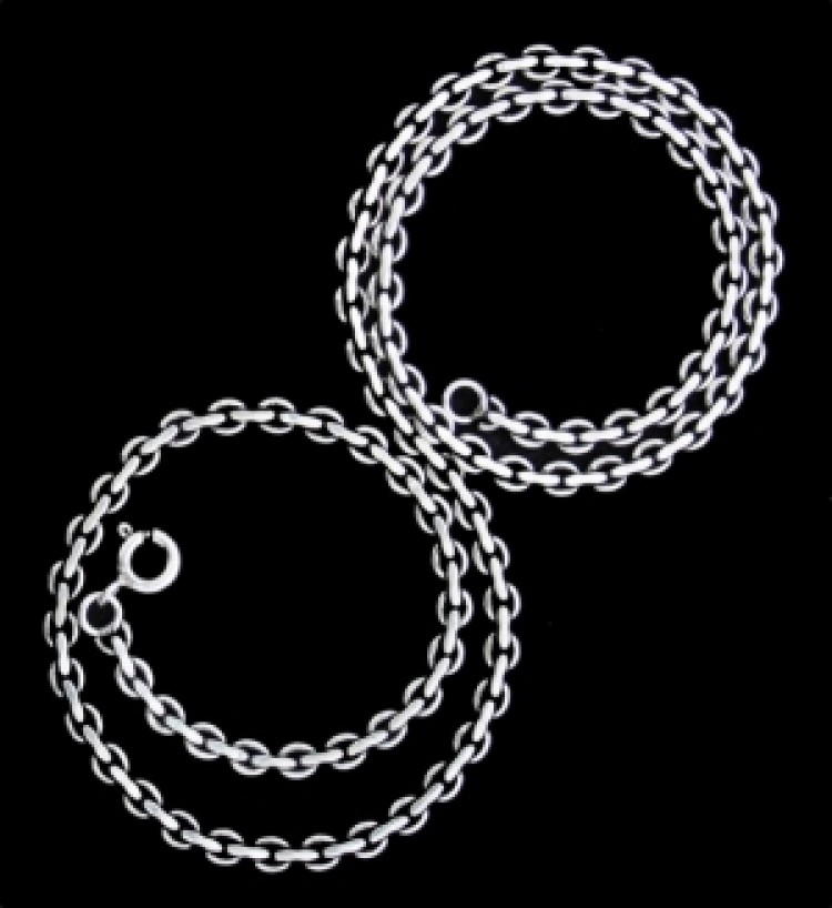Wikinger Halskette aus Silber, 50 cm