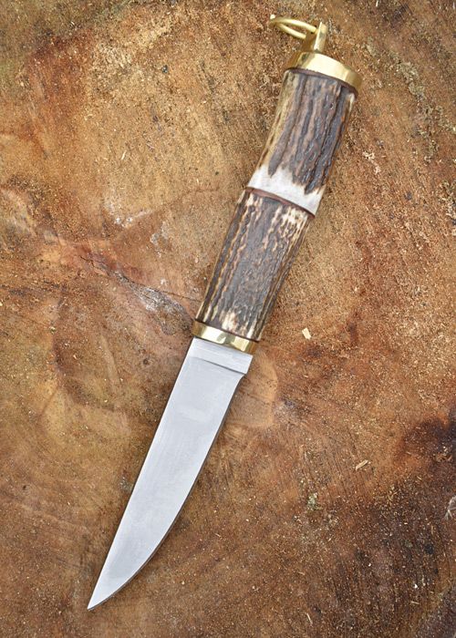 Wikinger Messer mit Hirschhorngriff, ca. 22 cm