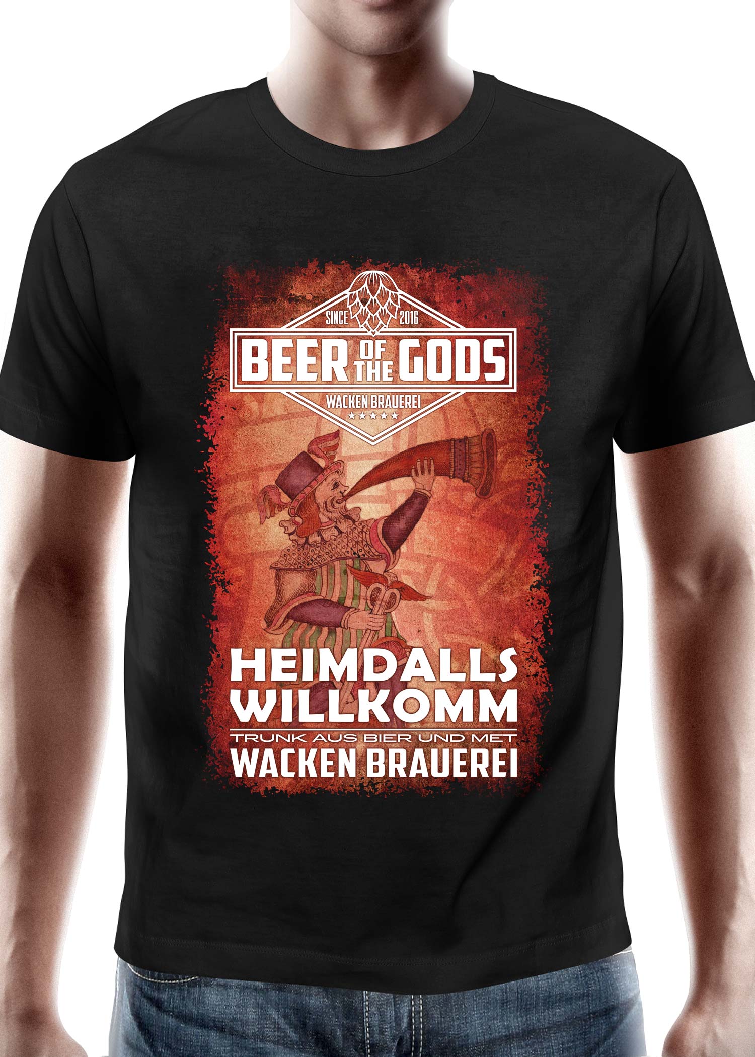 Heimdalls Willkomm - Wacken Brauerei, T-Shirt, Größe S