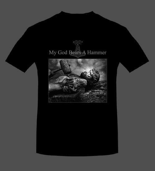 T-Shirt My god bears a hammer, Größe XXL