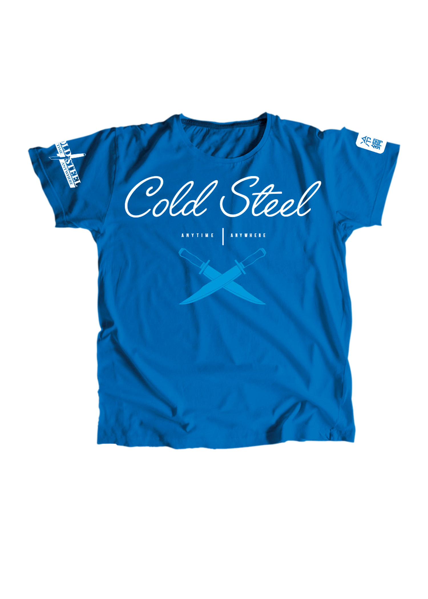 Cold Steel Cross Guard Girlie-Shirt, Blau, Größe M