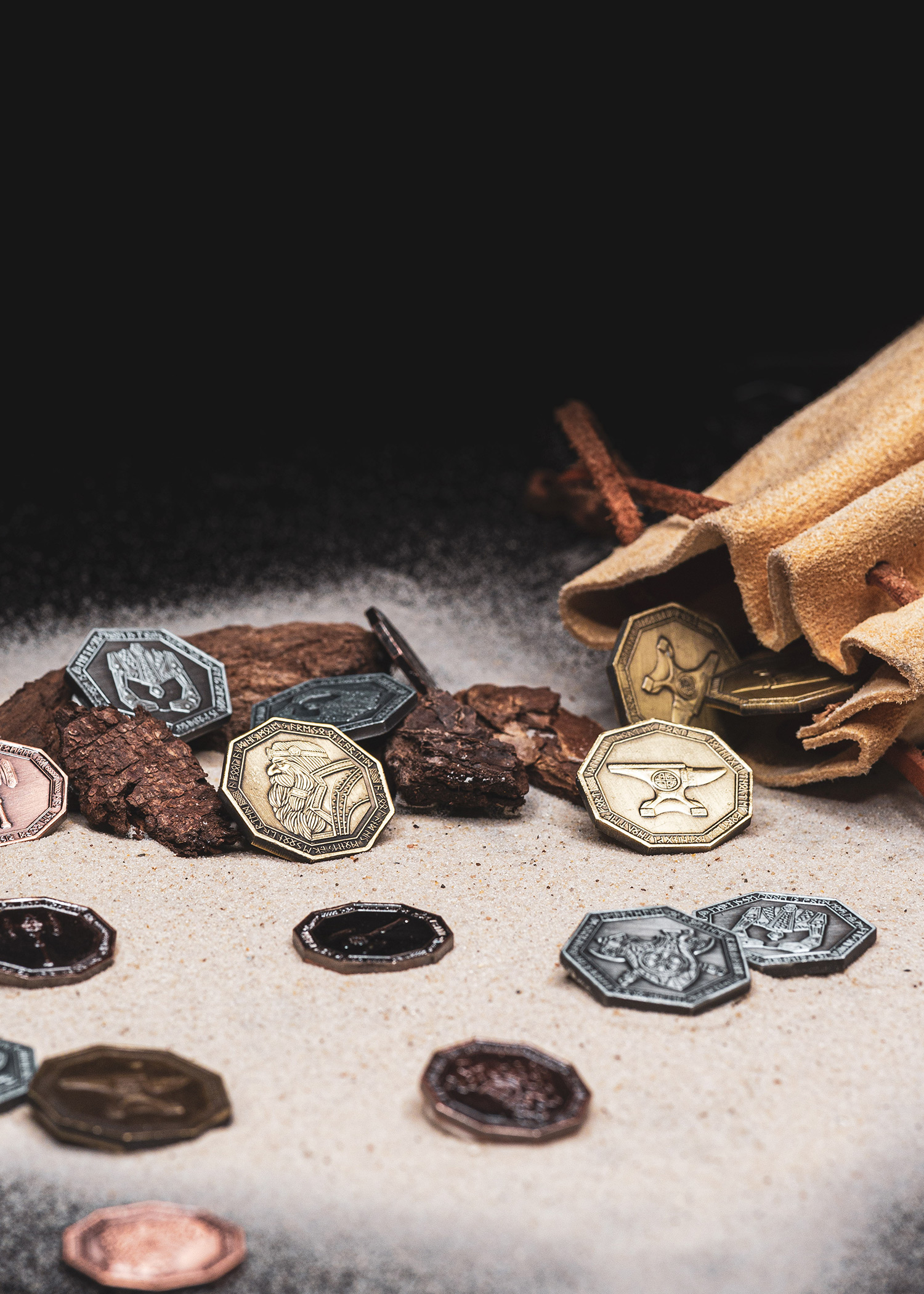LARP-Zwergenmünzen, 10er Pack, Farbe kupfer