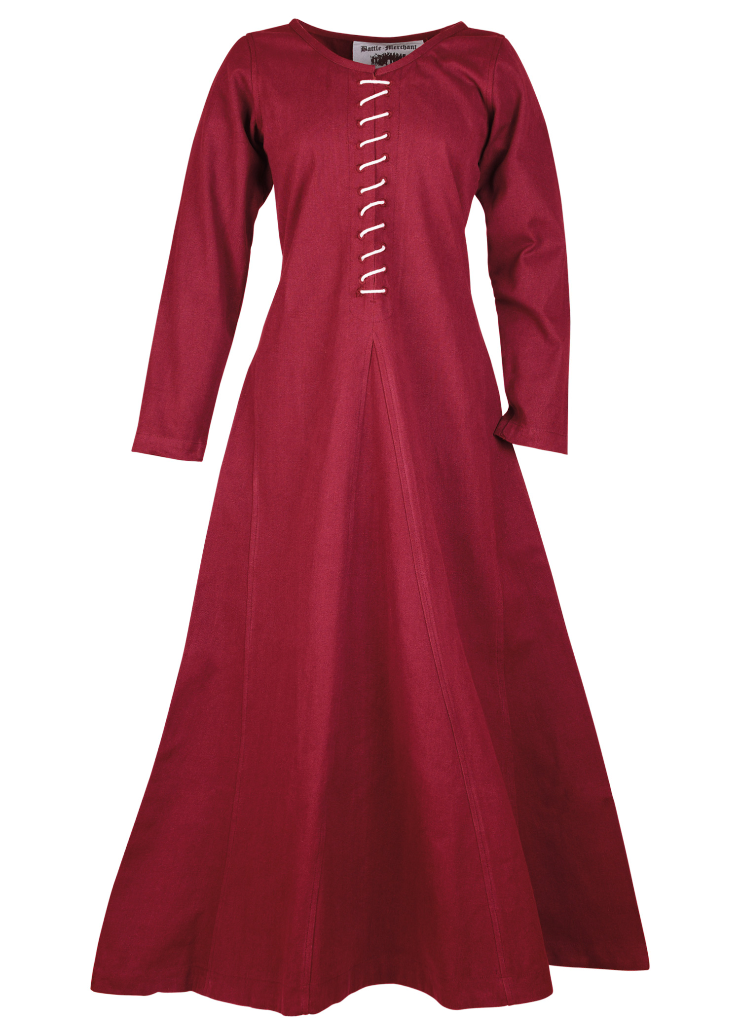 Cotehardie Ava, Mittelalterkleid, weinrot, Größe M