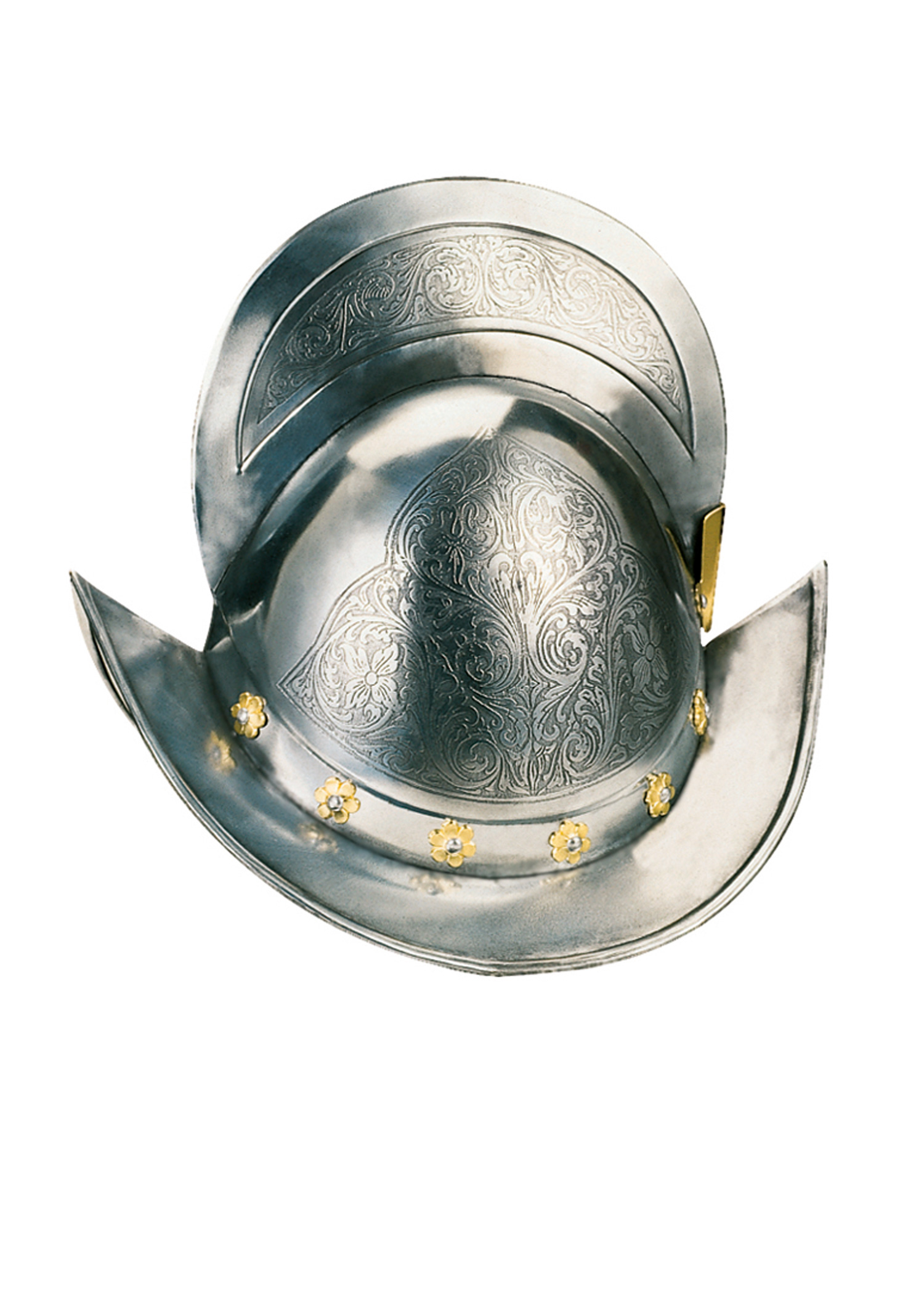 Spanischer Morion Helm, goldverziert, Marto