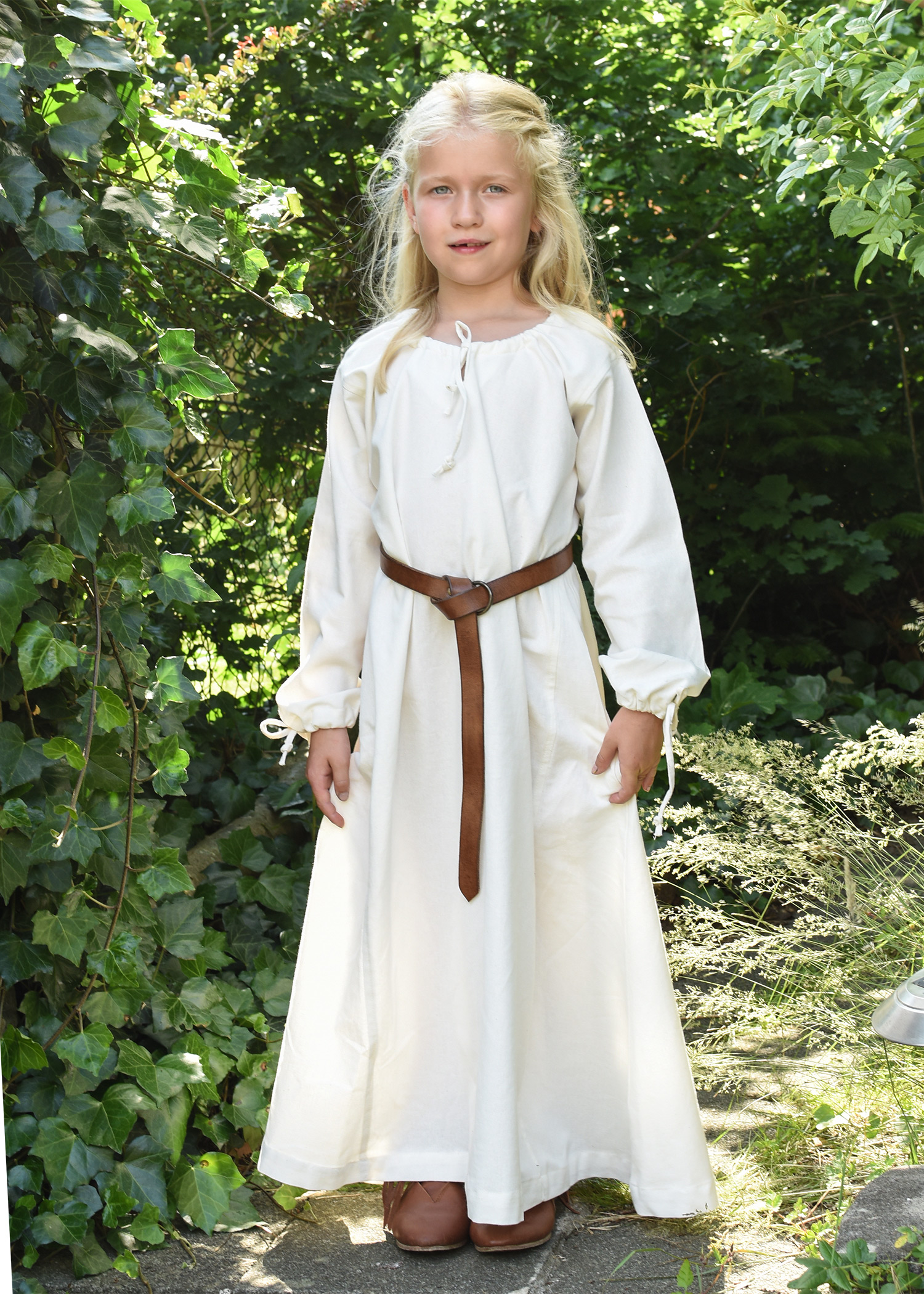 Kinder Mittelalterkleid Ana, natur, Größe 128