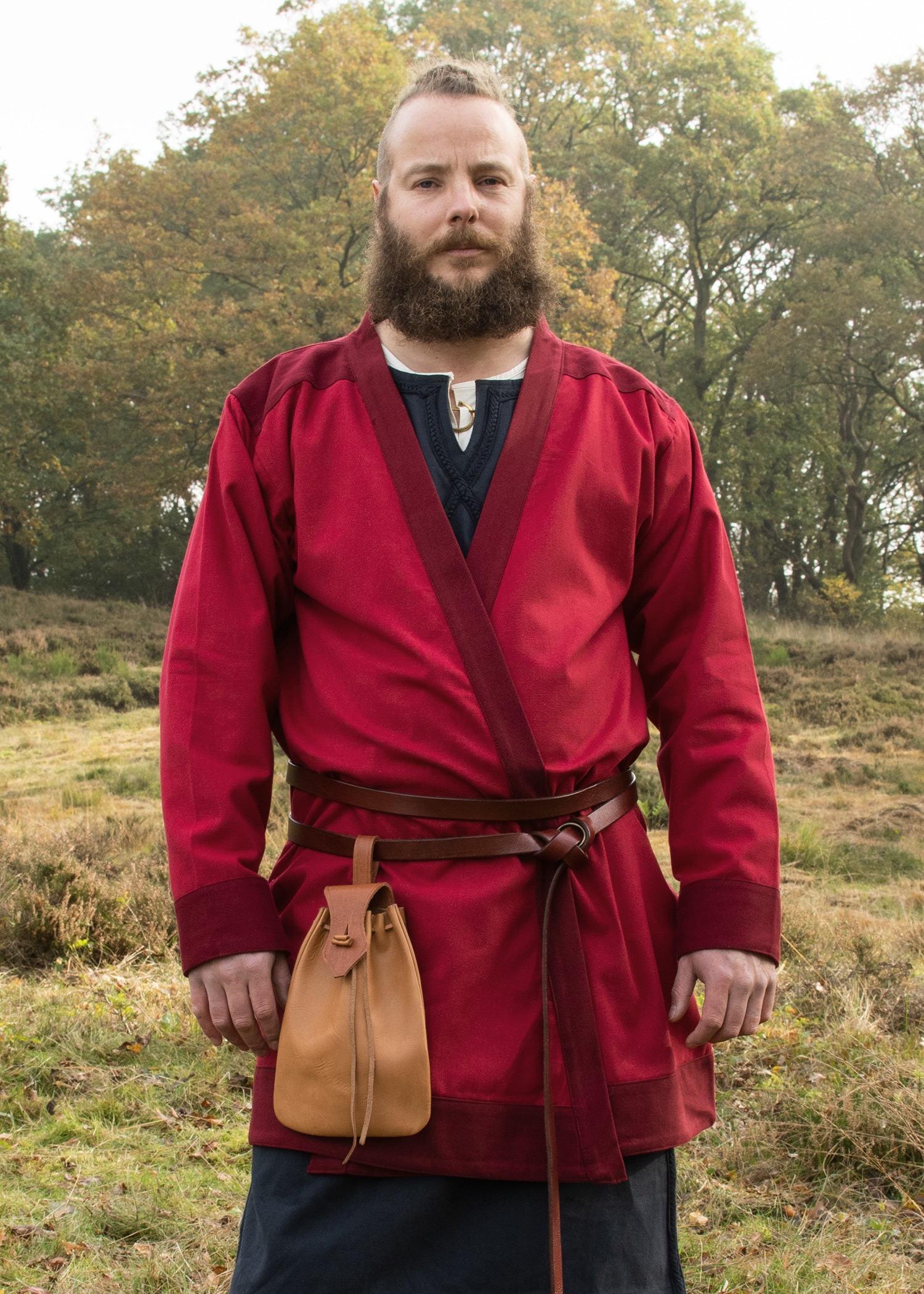 Klappenrock Bjorn, Wikinger-Mantel, rot, Größe XXL