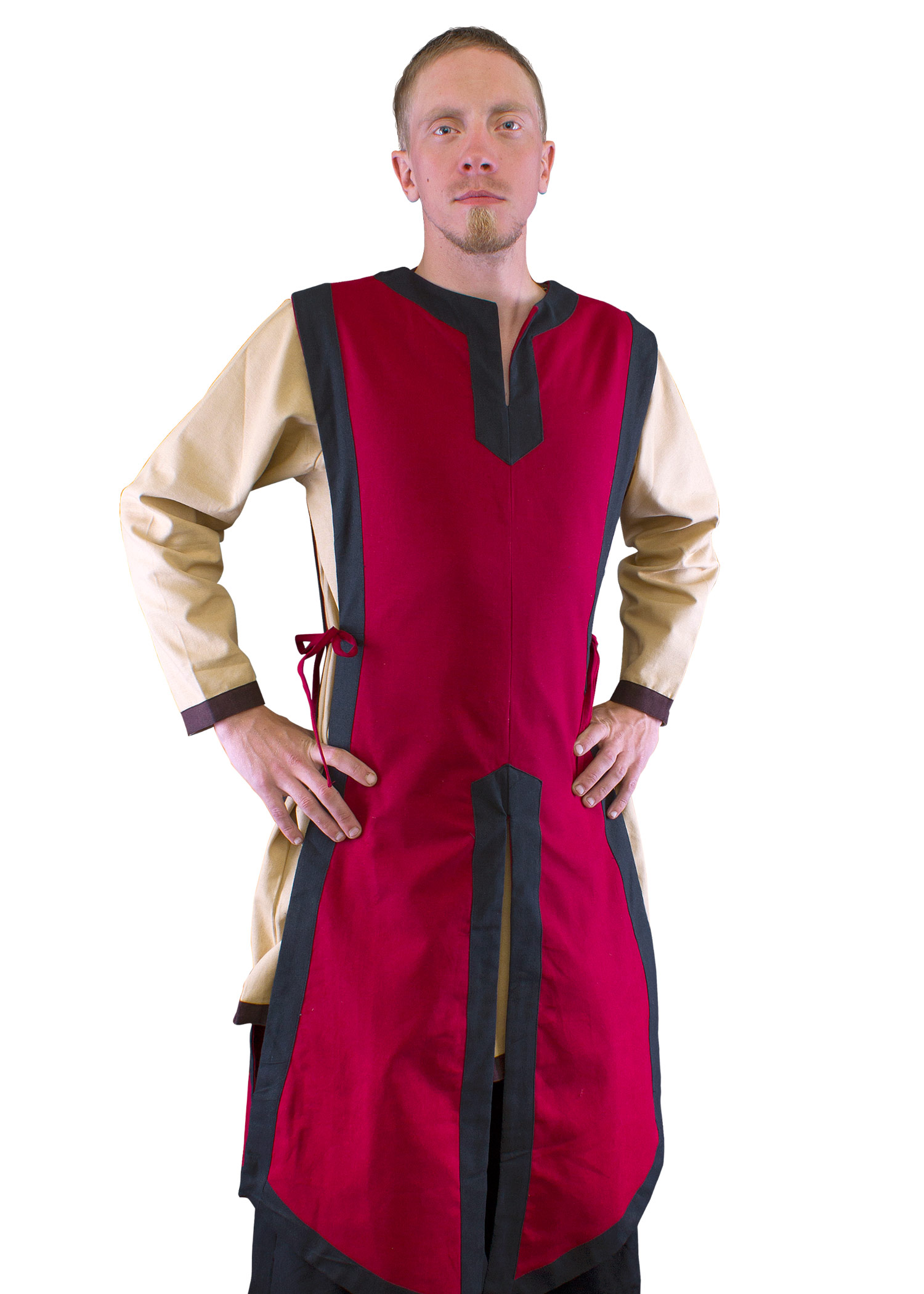 Schlichter Wappenrock, dunkelrot, Größe 3XS (6 - 8 Jahre)