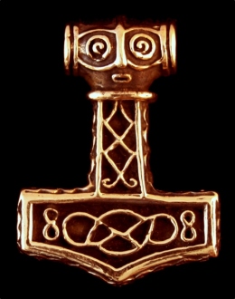 Anhänger Mjölnir,  Thorshammer aus Bronze