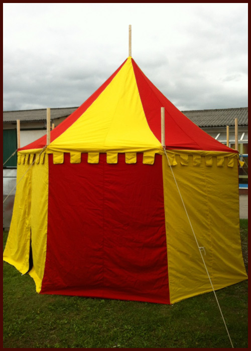 Mittelalterzelt Herwald, 3 m, Farbe natur/1 Farbe