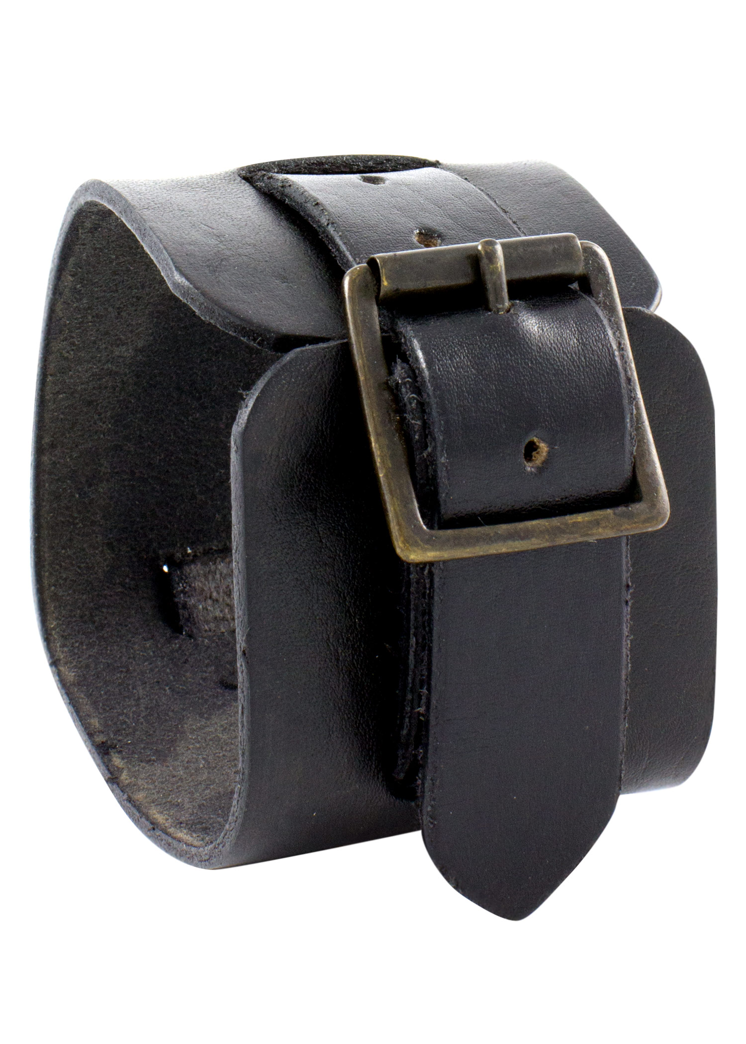 Manschettenarmband aus Leder, Farbe schwarz