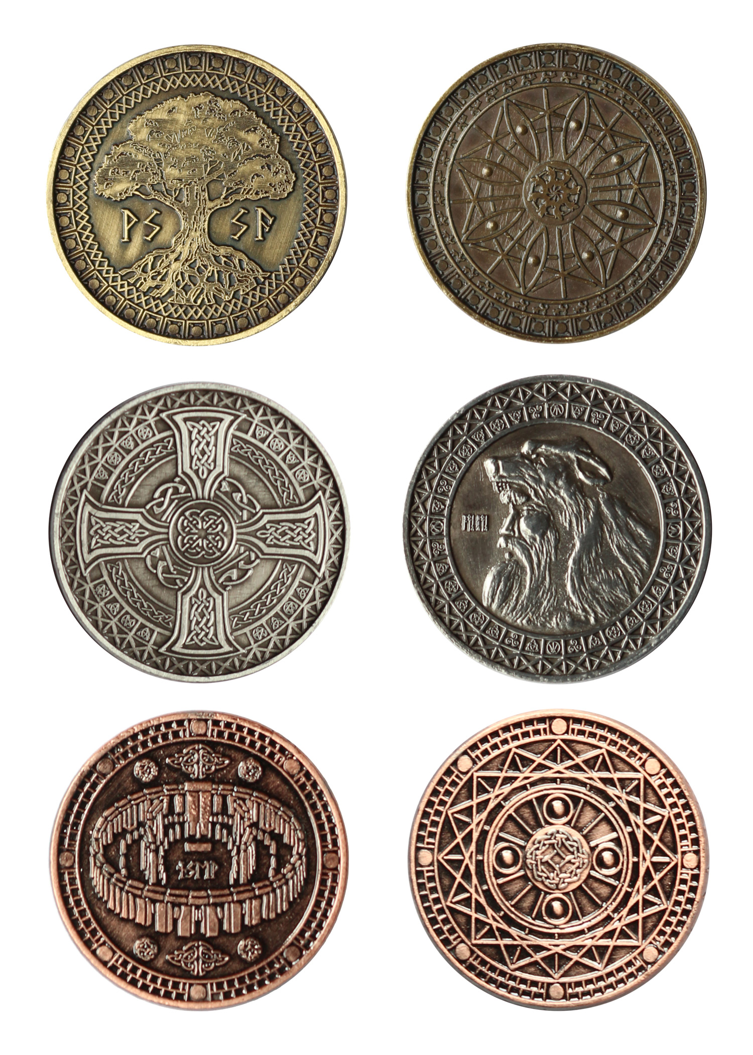 LARP-Münzen Erde, Ausführung mit schwarzem Beutel