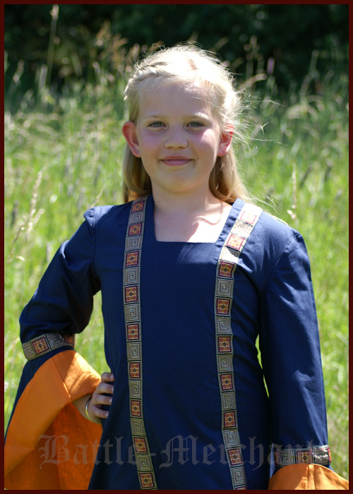 Kinderkleid Lenne, blau, 8-12 Jahre, Größe ab 10 Jahren