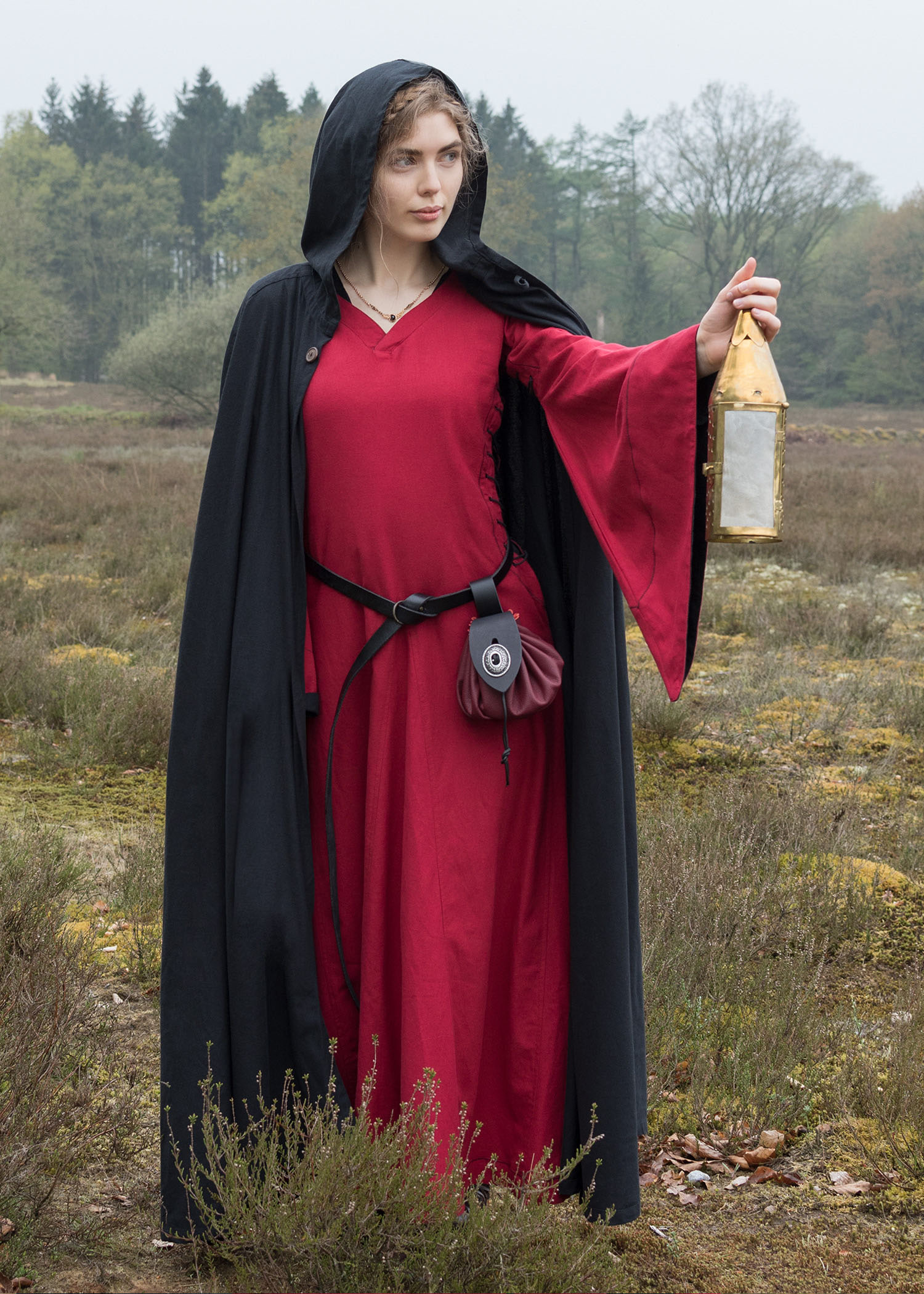 Mittelalter-Umhang Burkhard, Unisex, versch. Farben, Farbe natur