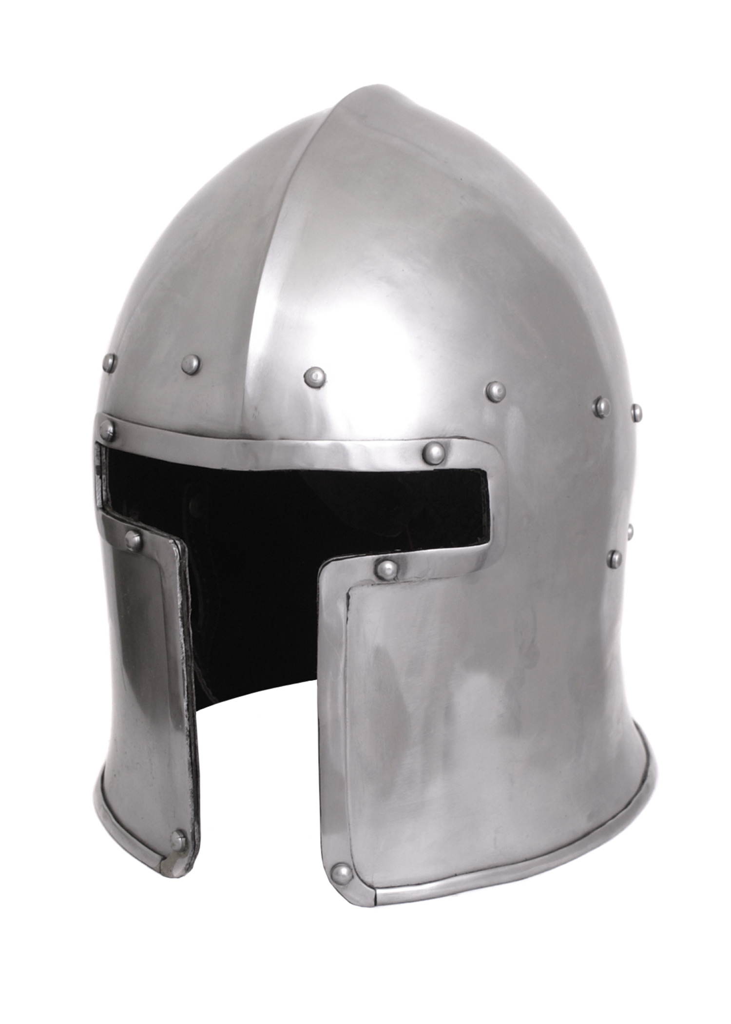 Italienischer Barbuta, ca. 1440, 2 mm Stahl, Größe S