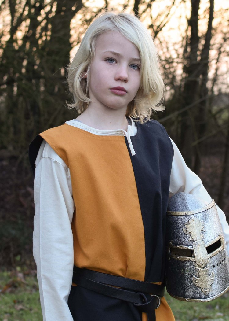 Kinder Waffenrock Lucas, Mi-Parti, gelb/schwarz, Größe 110