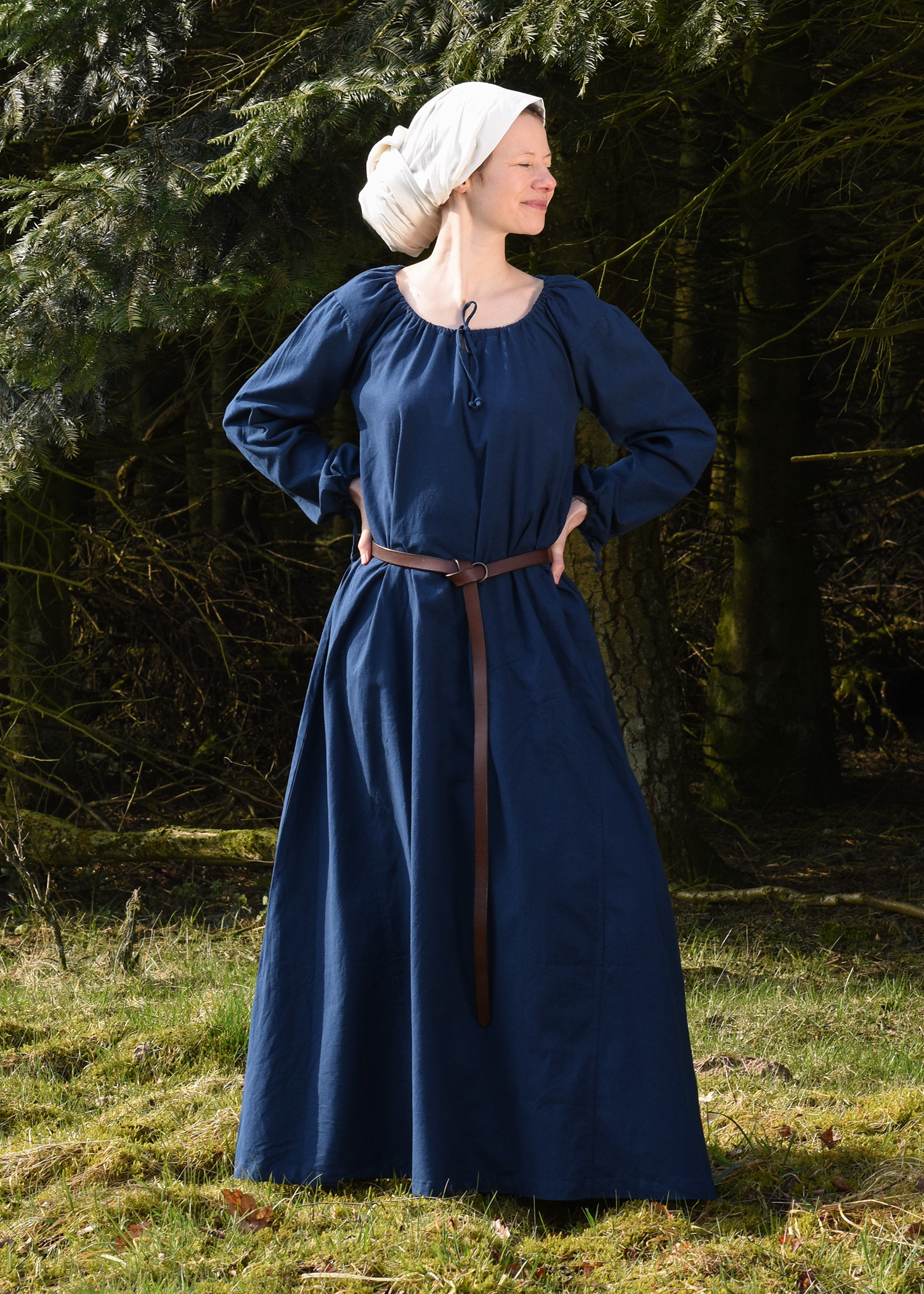 Mittelalterkleid Ana, blau, Größe M