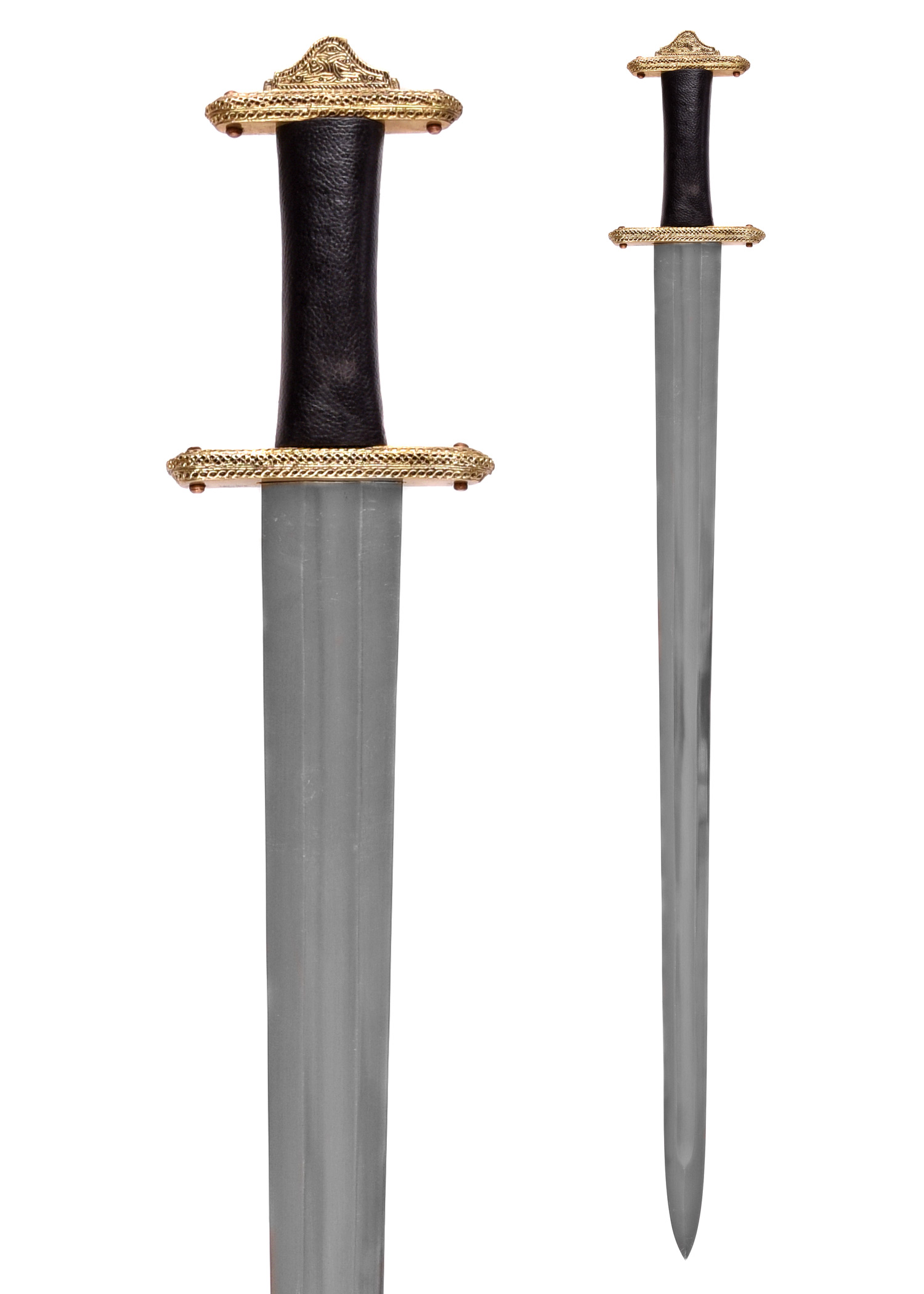 Wikinger-Schwert mit Handschutz aus Messing