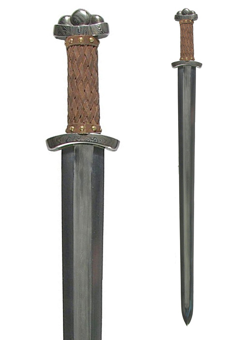 Wikinger-Schwert Godfred mit Damaststahlklinge