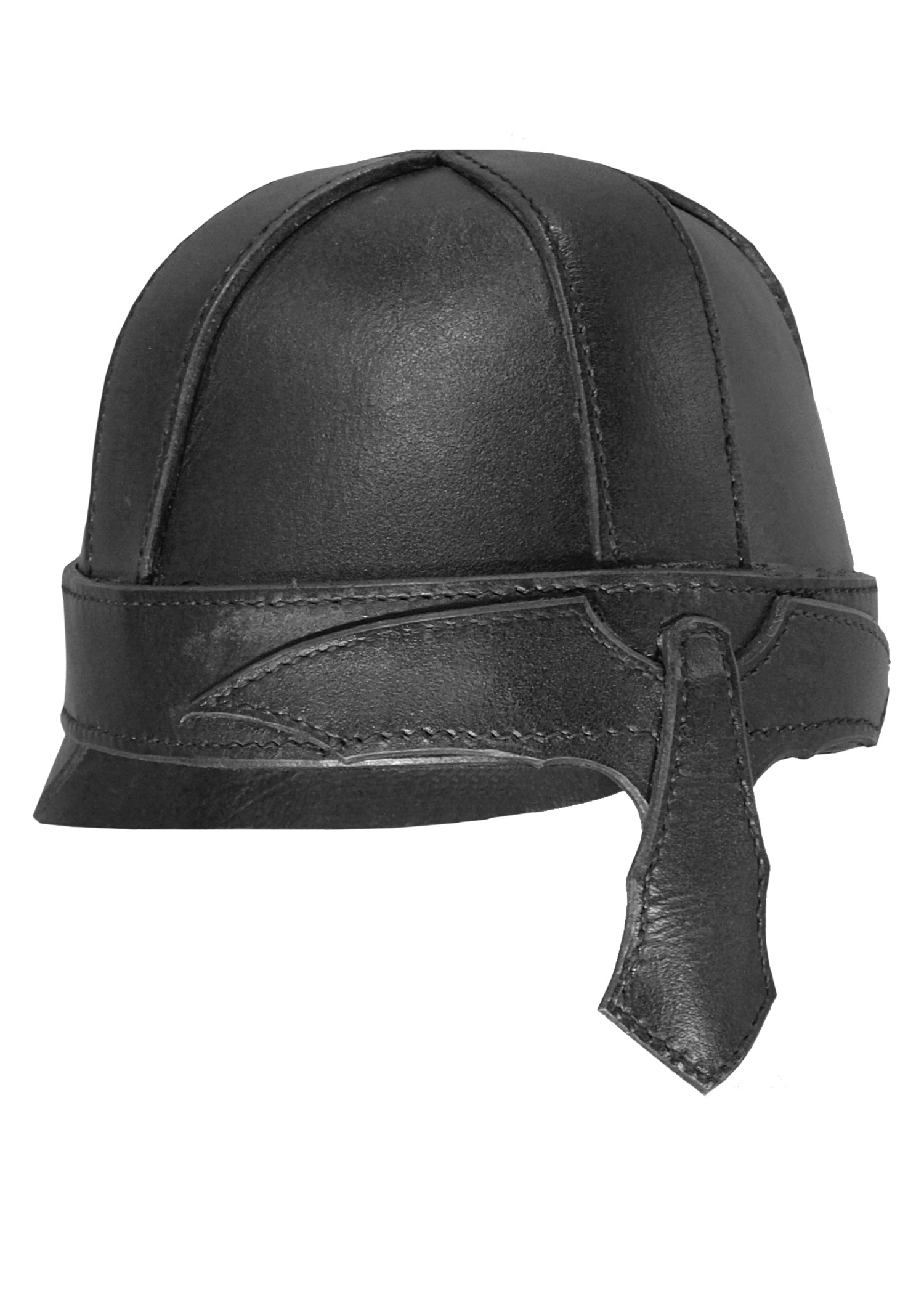 Helm Warrior aus Leder, schwarz, Größe L