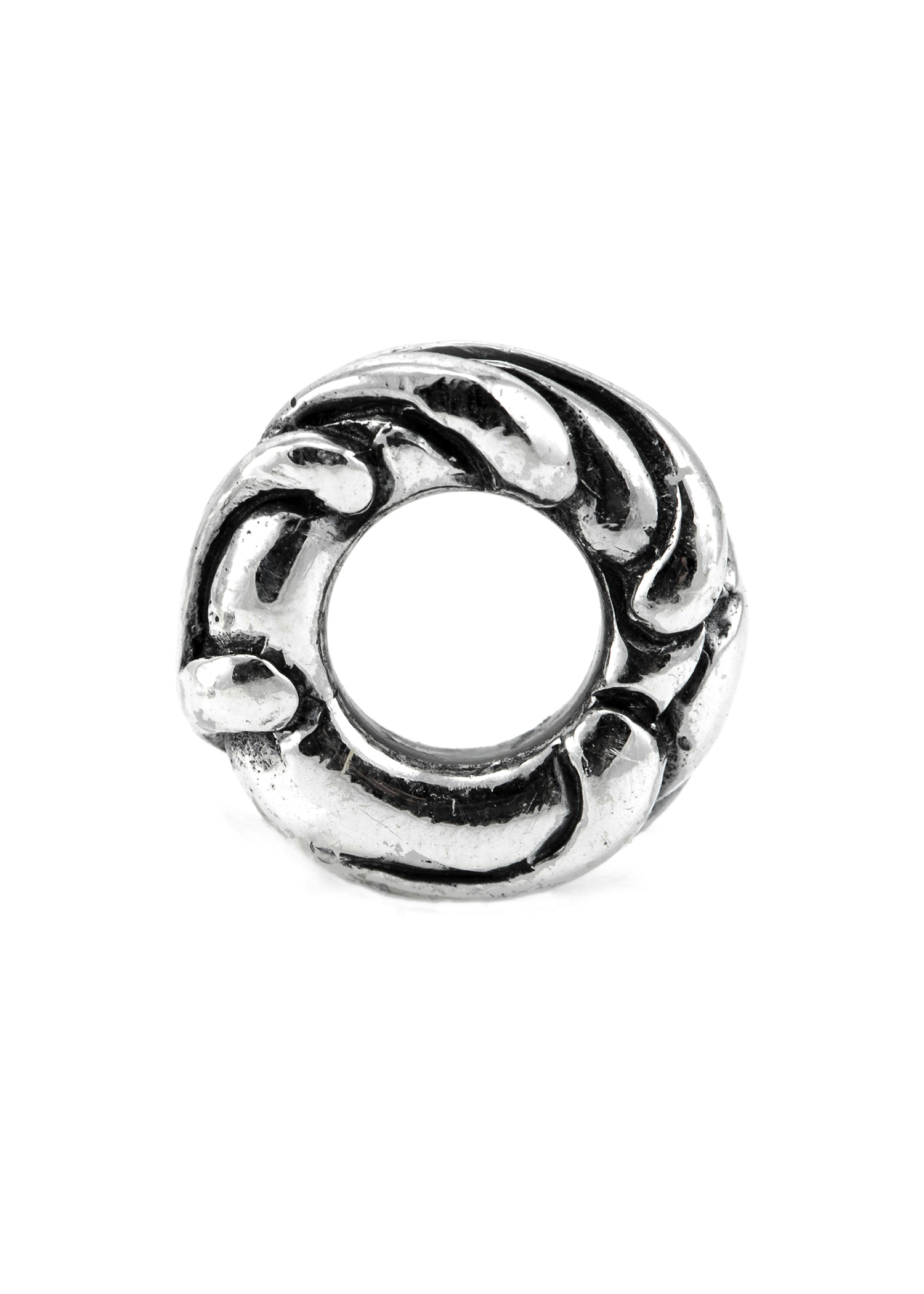 Mittelalterliche Bartperle als Ring aus Silber