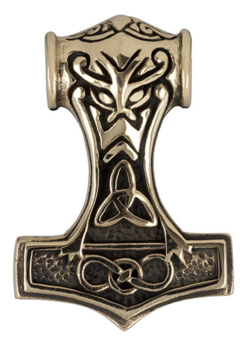 Thorshammer mit Triquetra aus Bronze