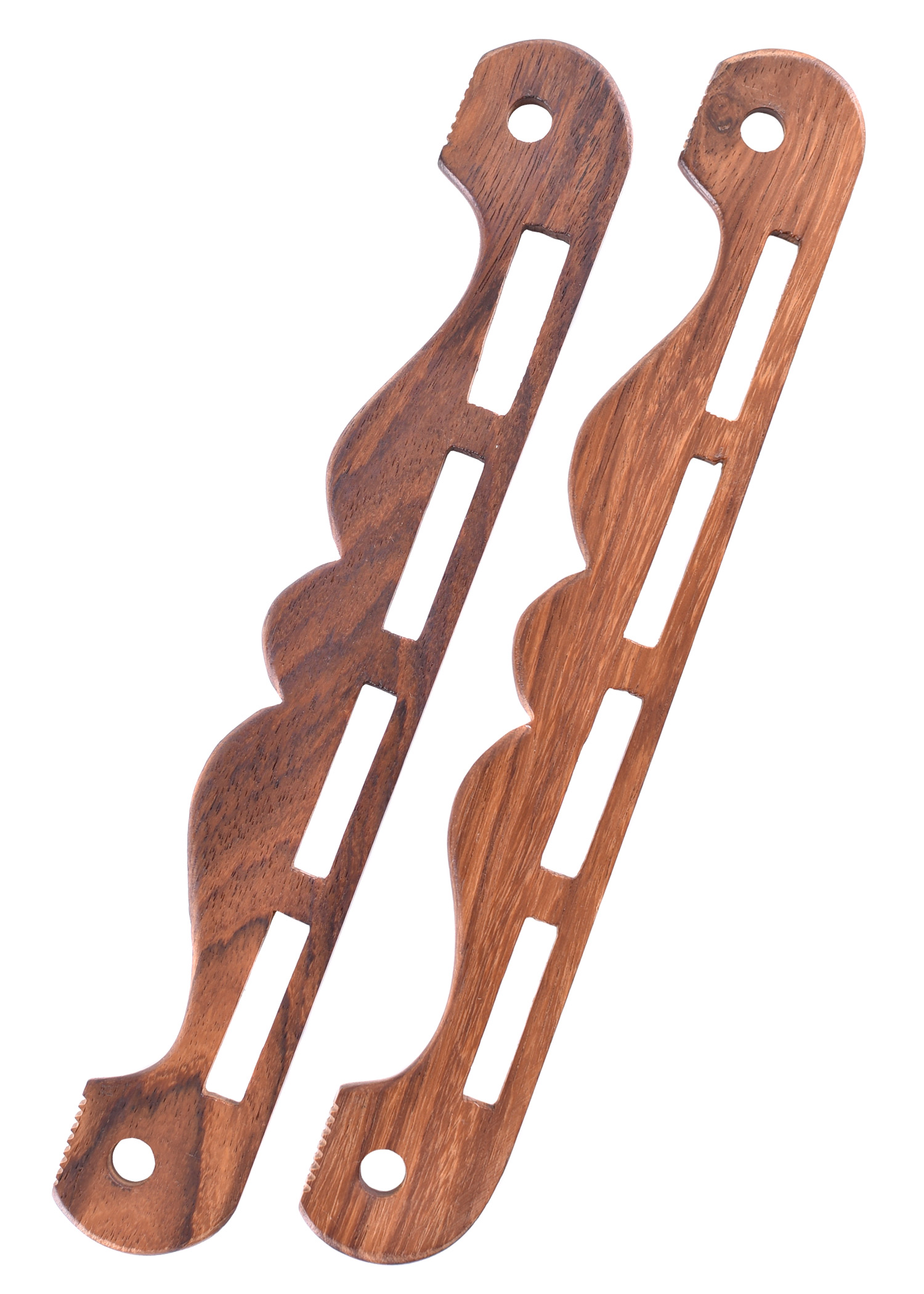 Wikinger Taschenbügel aus Holz, Paar