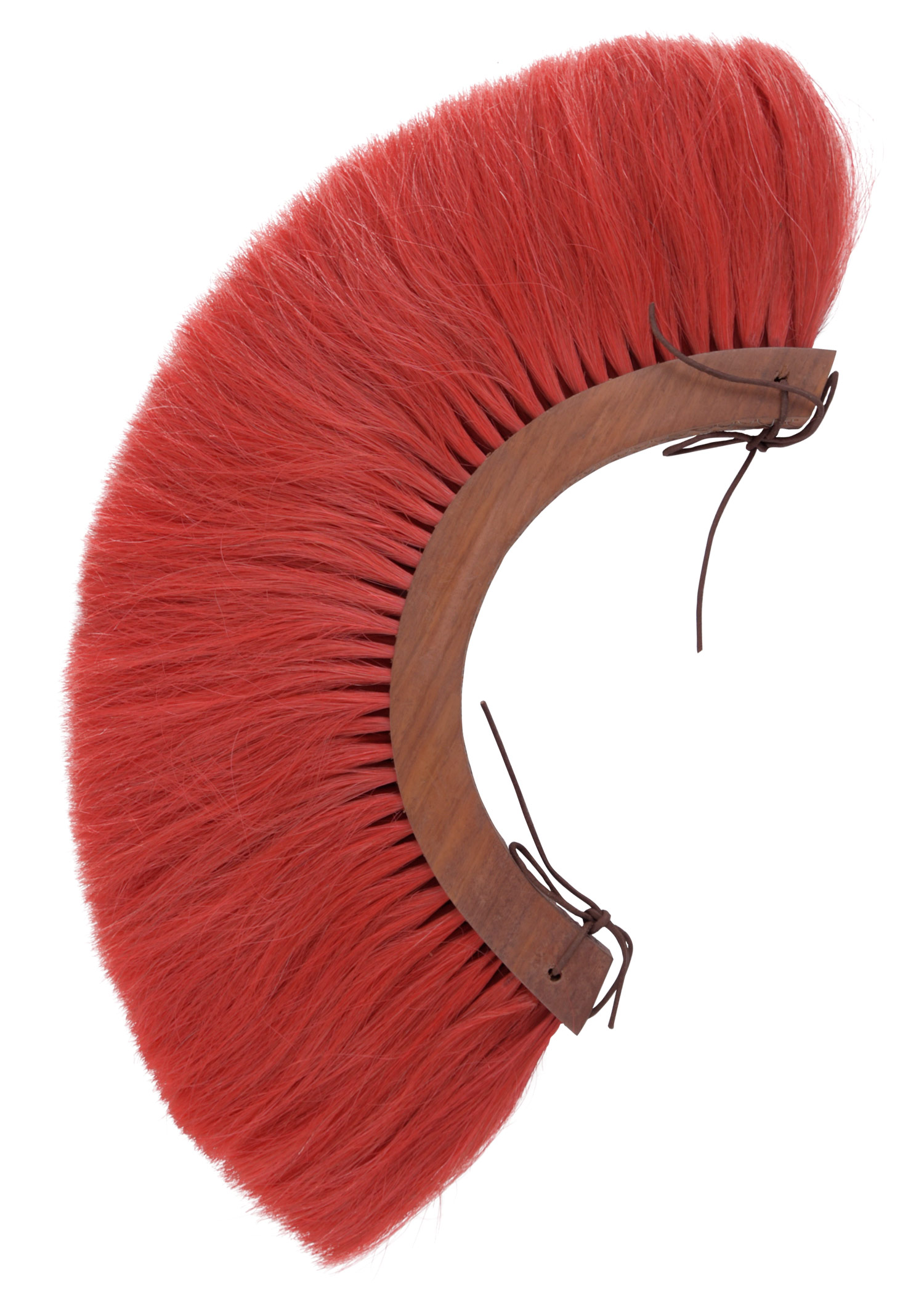 Römischer Helmbusch aus Holz, Crista, rot