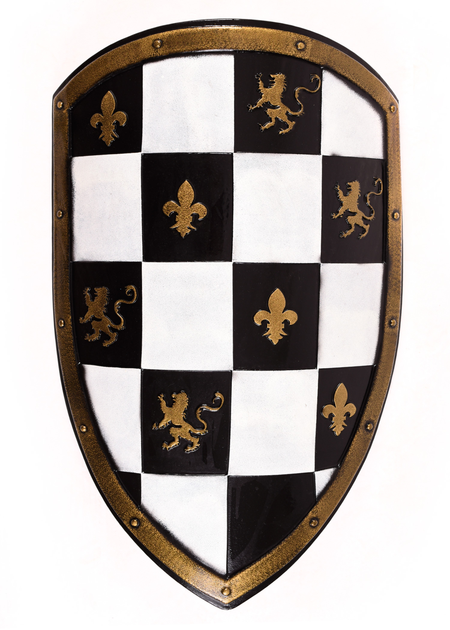 Wappenschild, weiß-schwarz
