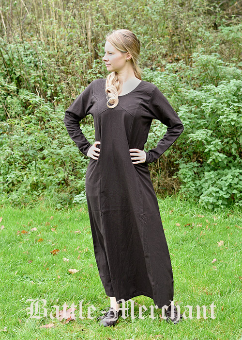 Mittelalter Kleid Rebecca, dunkelbraun, Größe M