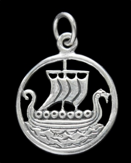 Anhänger Drachenboot Viking aus Silber