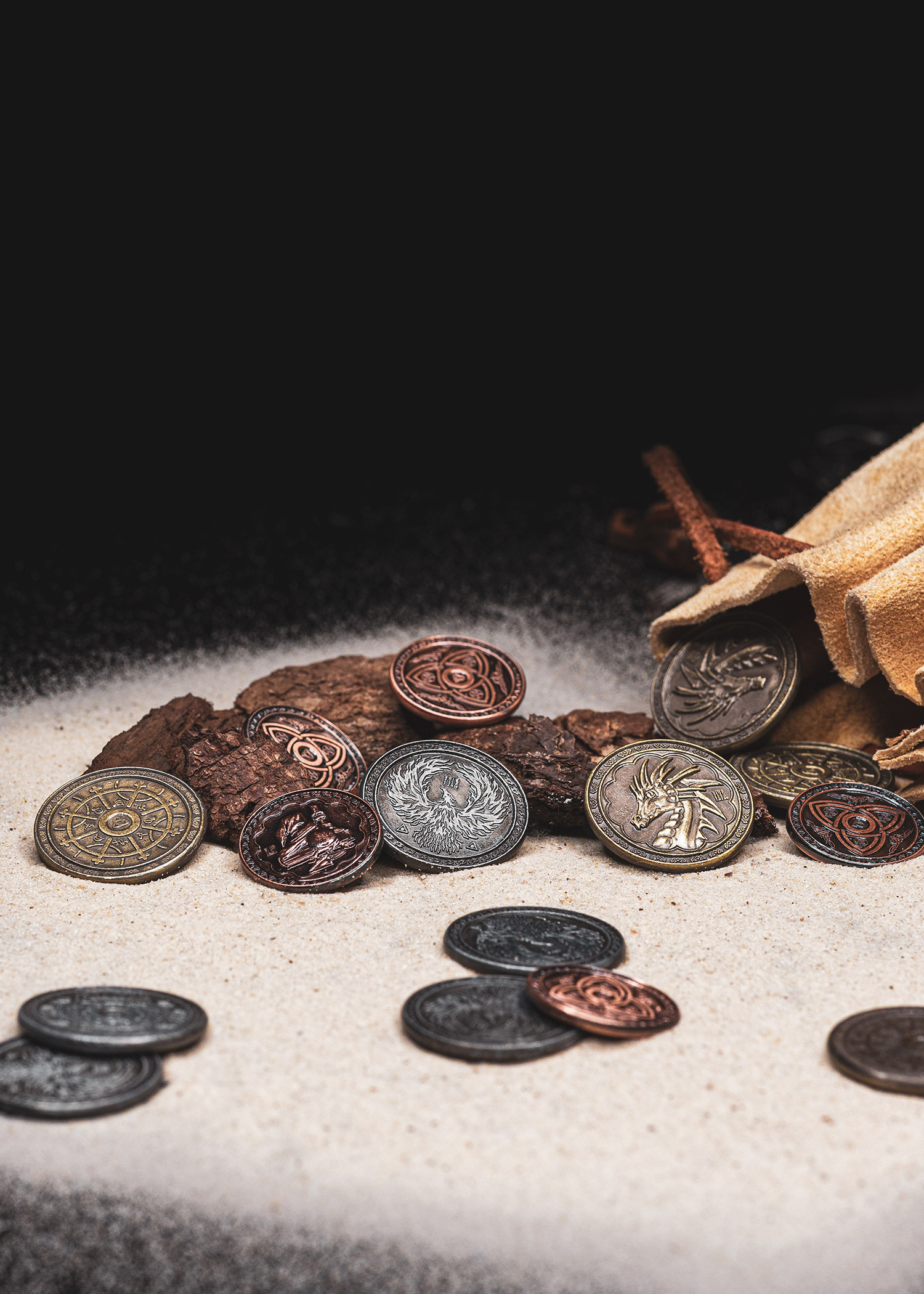 LARP-Magiermünzen, 10er Pack, Farbe kupfer