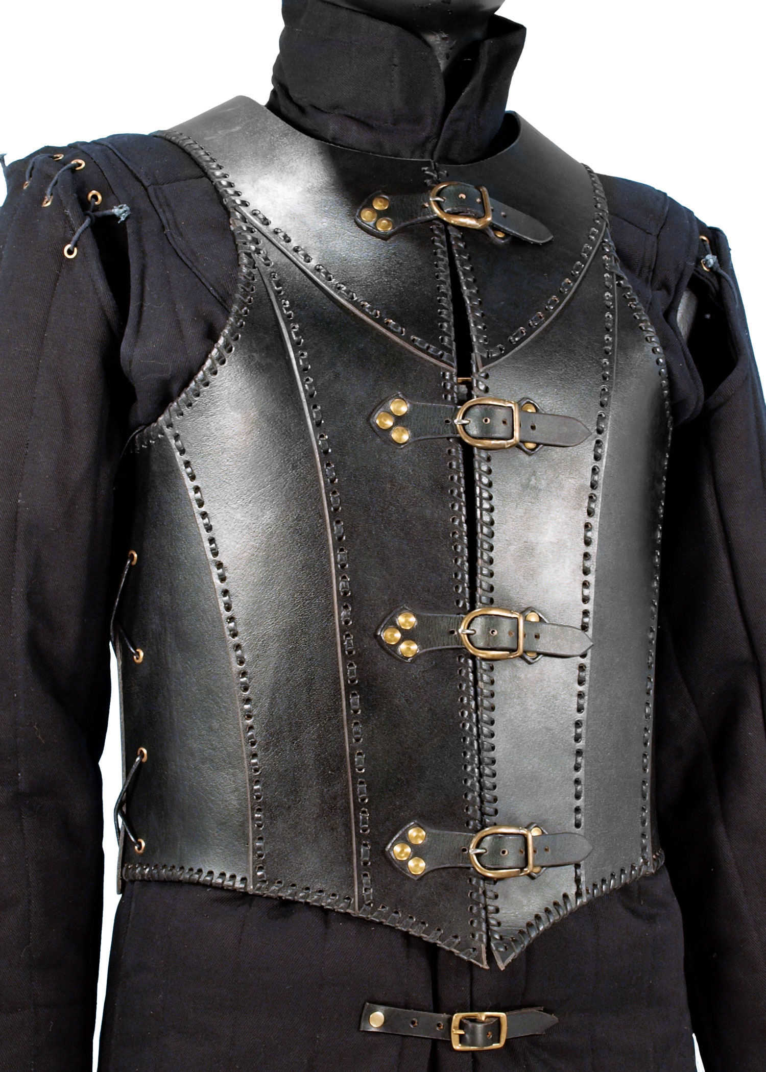 Lederrüstung Veteran, schwarz oder braun, Farbe braun