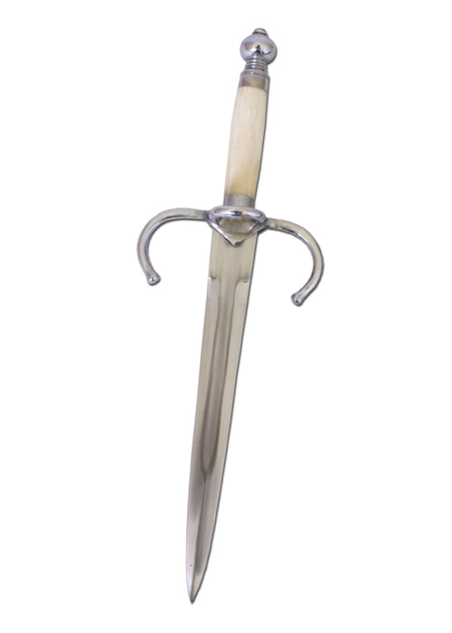Rapier-Begleitdolch, 16. Jh., mit Lederscheide