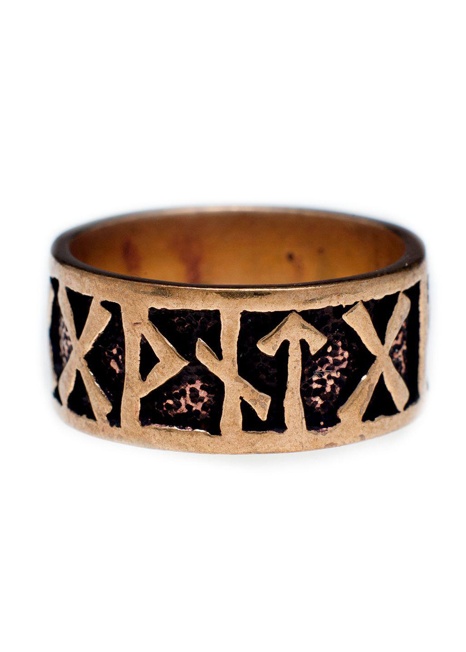Runen Ring aus Bronze, Ringgröße 22/70