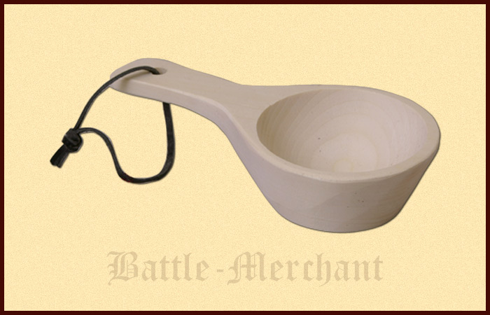 Schöpflöffel mit Lederband, ca. 17 cm