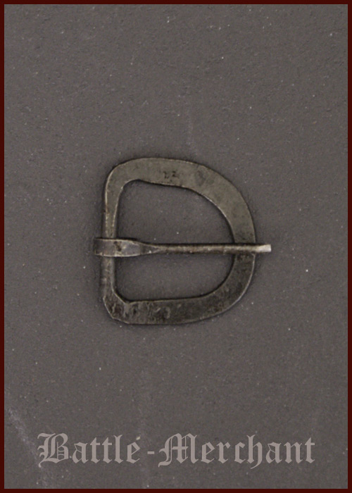 Handgeschmiedete Schnalle aus Stahl, für ca. 17 mm breite Riemen