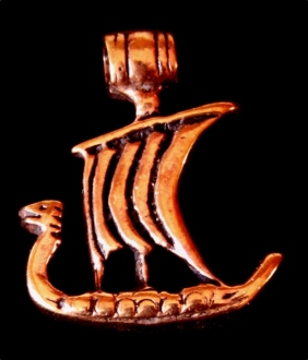 Anhänger Wikingerschiff aus Bronze
