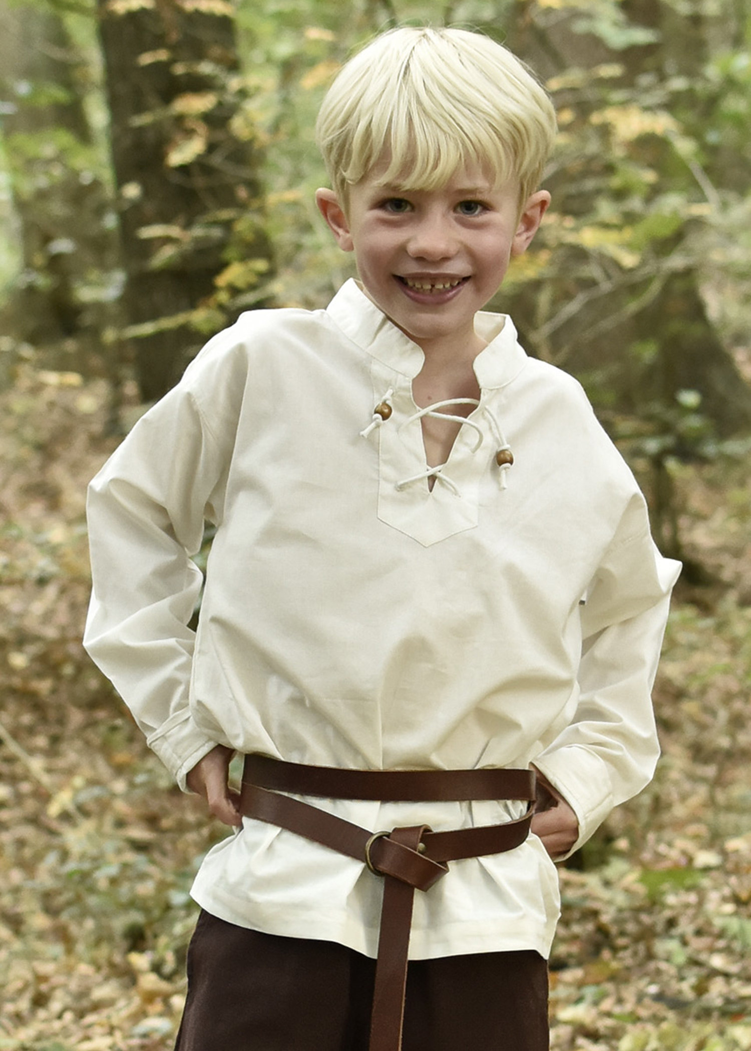 Kinder Mittelalter-Hemd Colin, natur, Größe 110