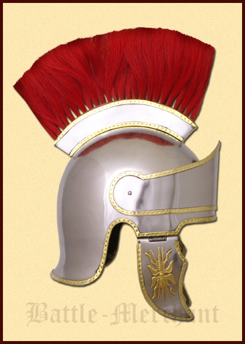 Attischer Helm mit Haarbusch, 1,6 mm Stahl