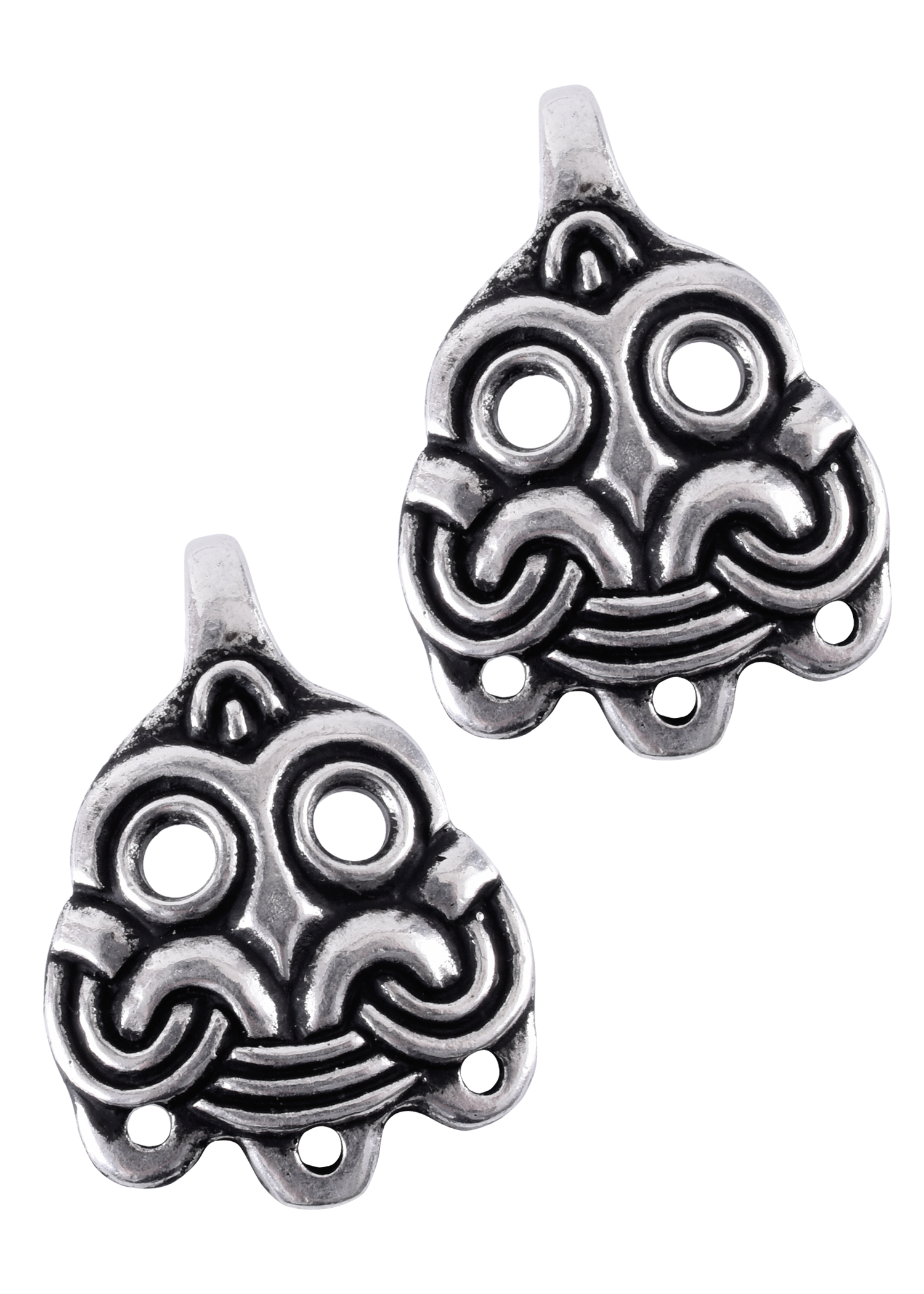 Wadenwickel - Haken Birka aus der Wikingerzeit, Paar, Farbe silber