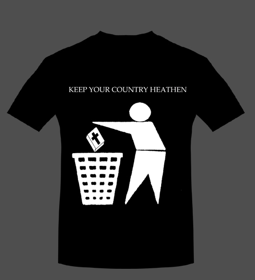 T-Shirt Keep your country heathen, Größe M