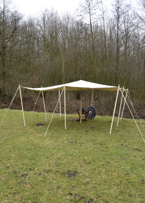 Lagerplane / Sonnensegel mit Schlaufen, 250g/m², naturfarben, Größe 4 x 4 m
